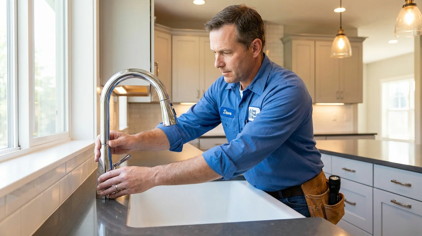 Kitchen faucet installation by Johns Plumbing LLC in Pinellas Park