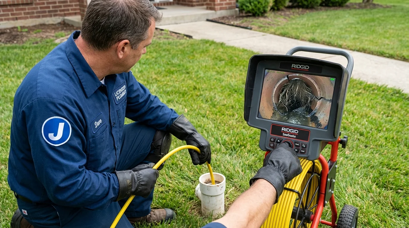 Sewer camera inspection being performed by Johns Plumbing LLC in Pinellas Park