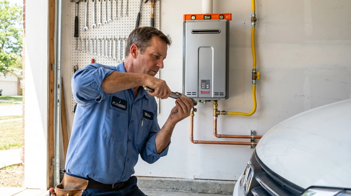 Tankless water heater installation by a Johns Plumbing LLC plumber in Pinellas Park